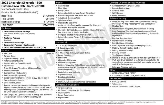2022 Chevrolet Silverado 1500 Custom