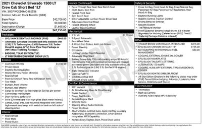 2021 Chevrolet Silverado 1500 LT Texas Edition
