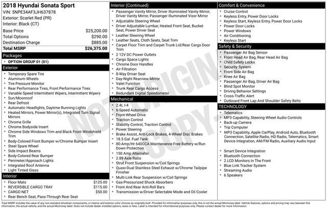 2018 Hyundai Sonata Sport