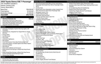 2025 Toyota Sienna XSE 7 Passenger