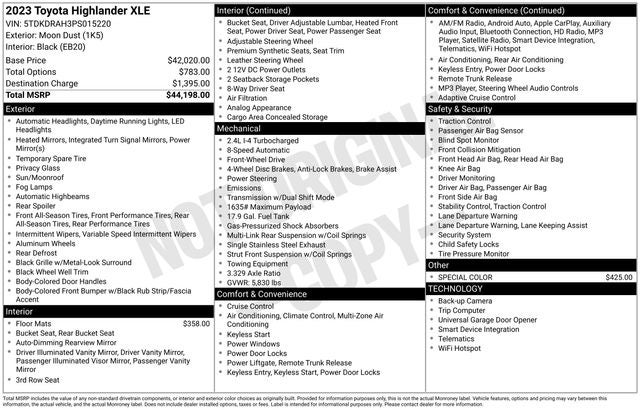 2023 Toyota Highlander XLE