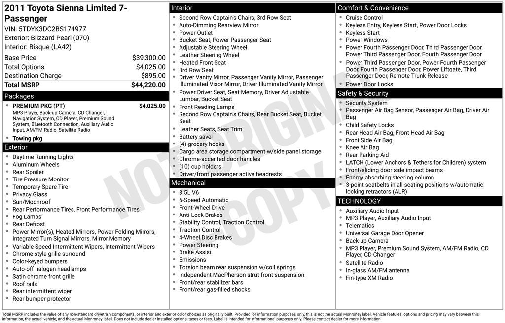 2011 Toyota Sienna Limited