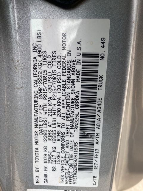 2009 Toyota Tacoma Base