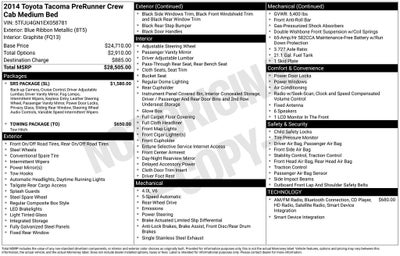 2014 Toyota Tacoma PreRunner V6