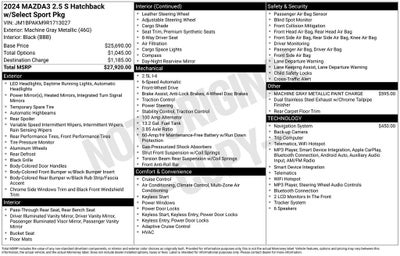 2024 Mazda Mazda3 2.5 S Select Sport