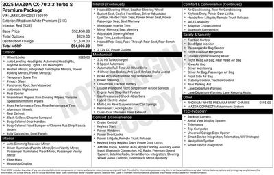 2025 Mazda Mazda CX-70 3.3 Turbo S Premium