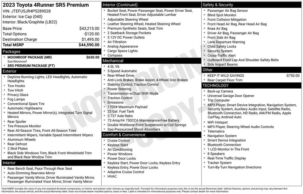 2023 Toyota 4Runner SR5 Premium
