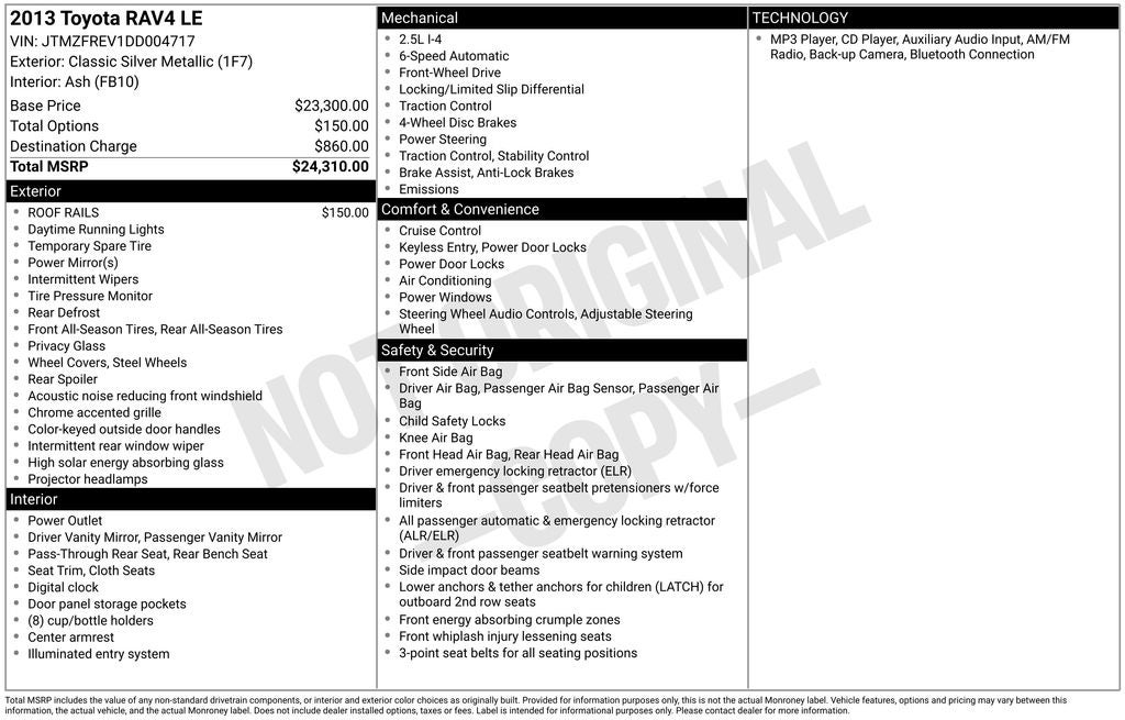 2013 Toyota RAV4 LE