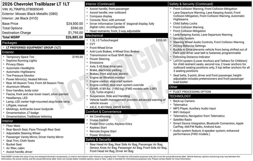 2026 Chevrolet TrailBlazer LT