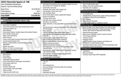 2022 Chevrolet Spark LS