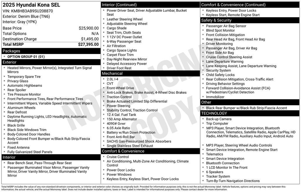 2025 Hyundai Kona SEL
