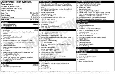 2022 Hyundai Tucson Hybrid SEL Convenience