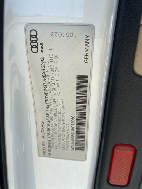 2018 Audi A4 2.0T ultra Premium