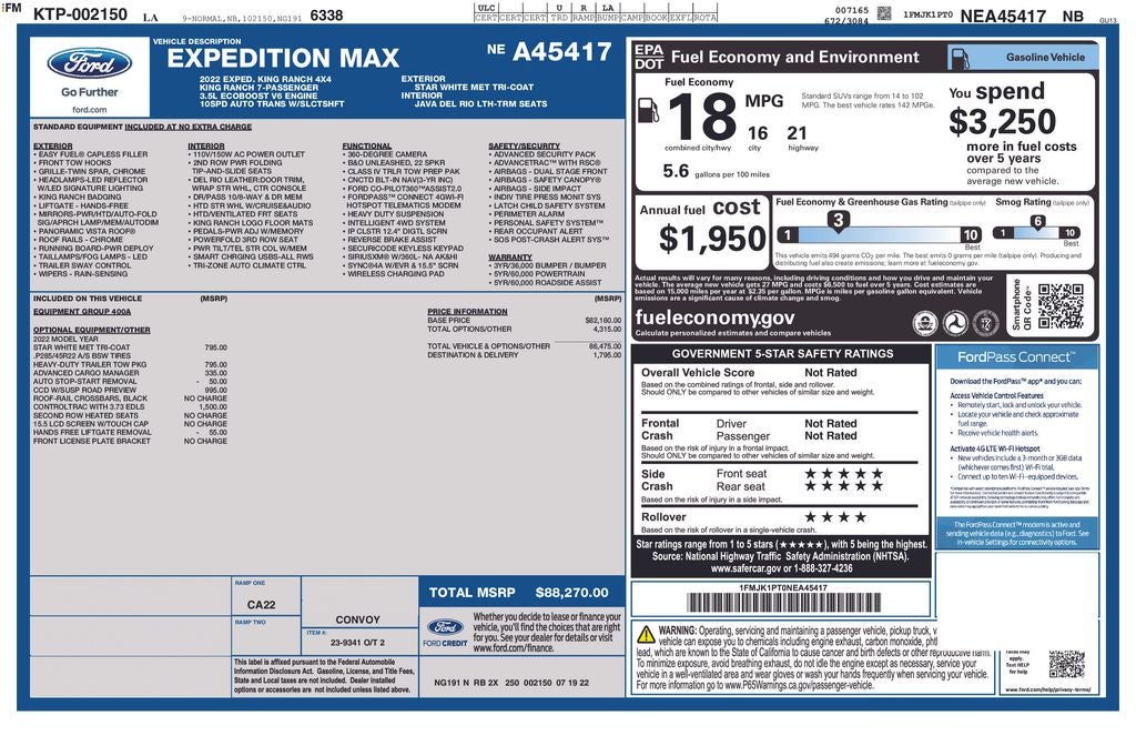 2022 Ford Expedition Max King Ranch