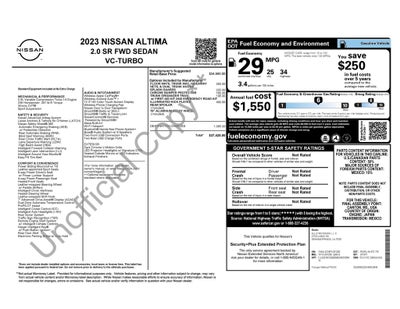 2023 Nissan Altima 2.0 SR