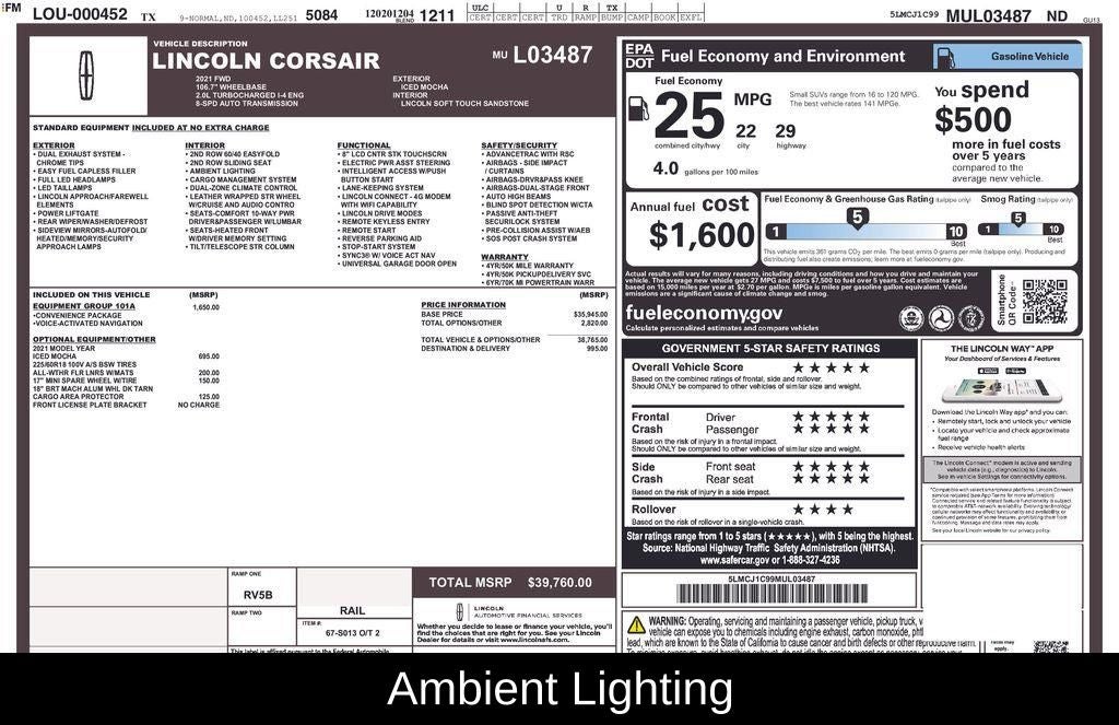2021 Lincoln Corsair Standard