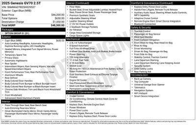 2025 Genesis GV70 2.5T