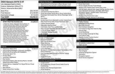 2023 Genesis GV70 2.5T