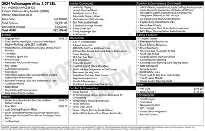 2024 Volkswagen Atlas 2.0T SEL