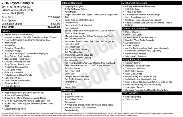 2015 Toyota Camry Base