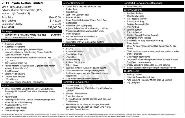 2011 Toyota Avalon Limited