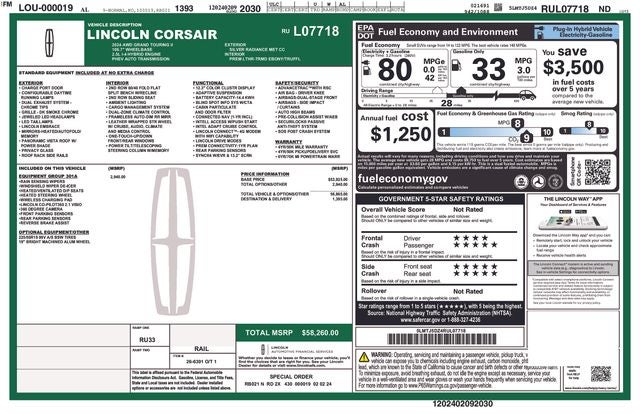 2024 Lincoln Corsair Plug-In Hybrid Grand Touring