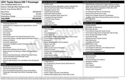 2021 Toyota Sienna XSE 7 Passenger
