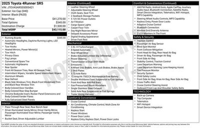 2025 Toyota 4Runner SR5