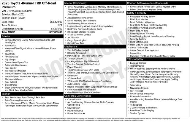 2025 Toyota 4Runner TRD Sport Premium