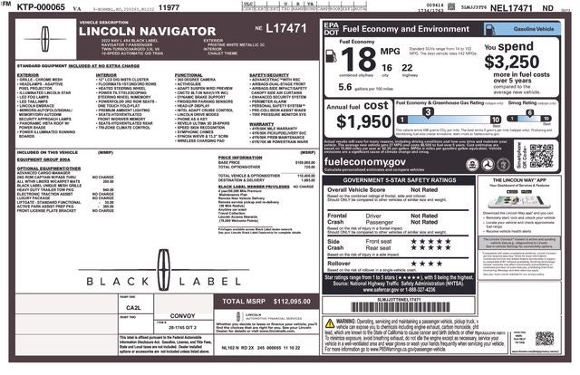 2022 Lincoln Navigator L L Black Label